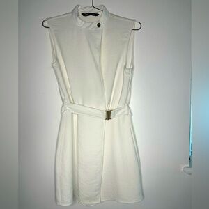 Zara White Sleeveless Romper